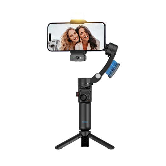 Foldable Anti Shake Smartphone Gimbal with Microphone
