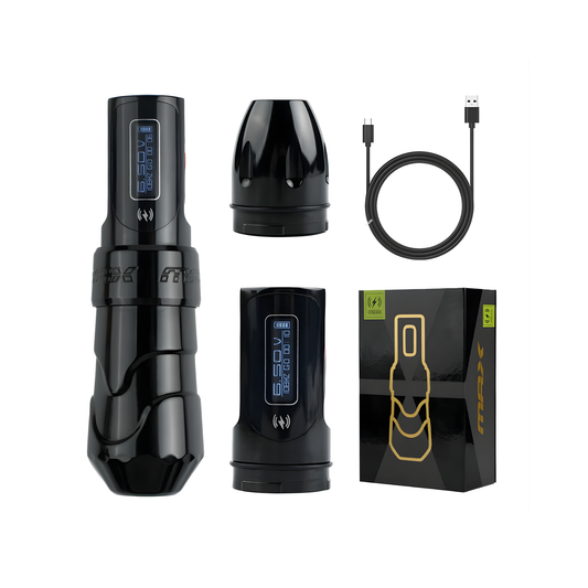 Professional Tattoo Pen 4.0mm Stroke Precision Dual Batteries