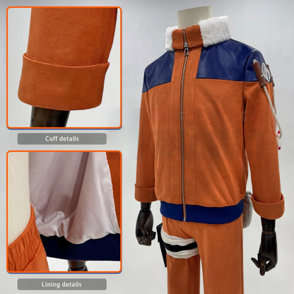 Unisex Anime Cosplay Costume Uzumaki Jacket Pants Convention Wear