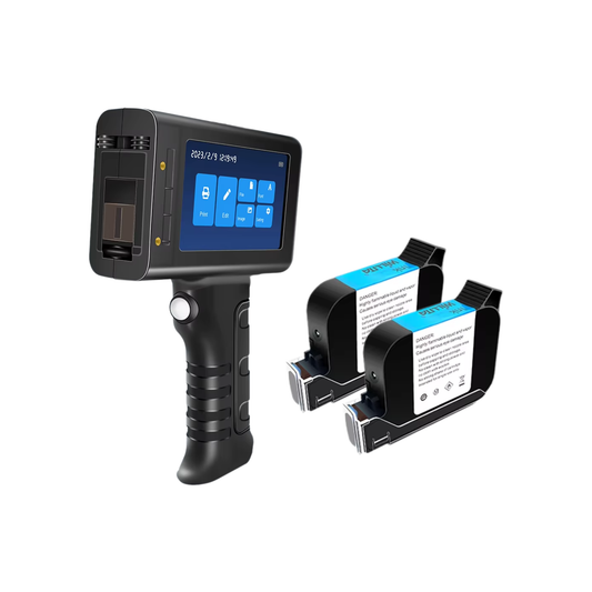Portable Inkjet Date Barcode Printer 2 Black Inks