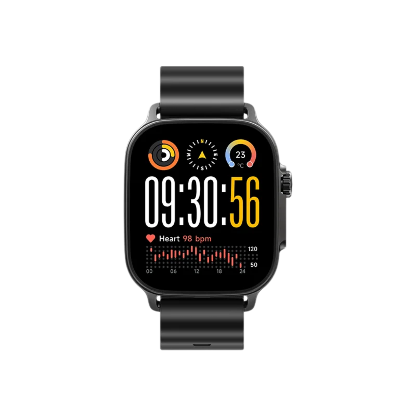Titanium Black GPS AMOLED Smart Watch Long Battery