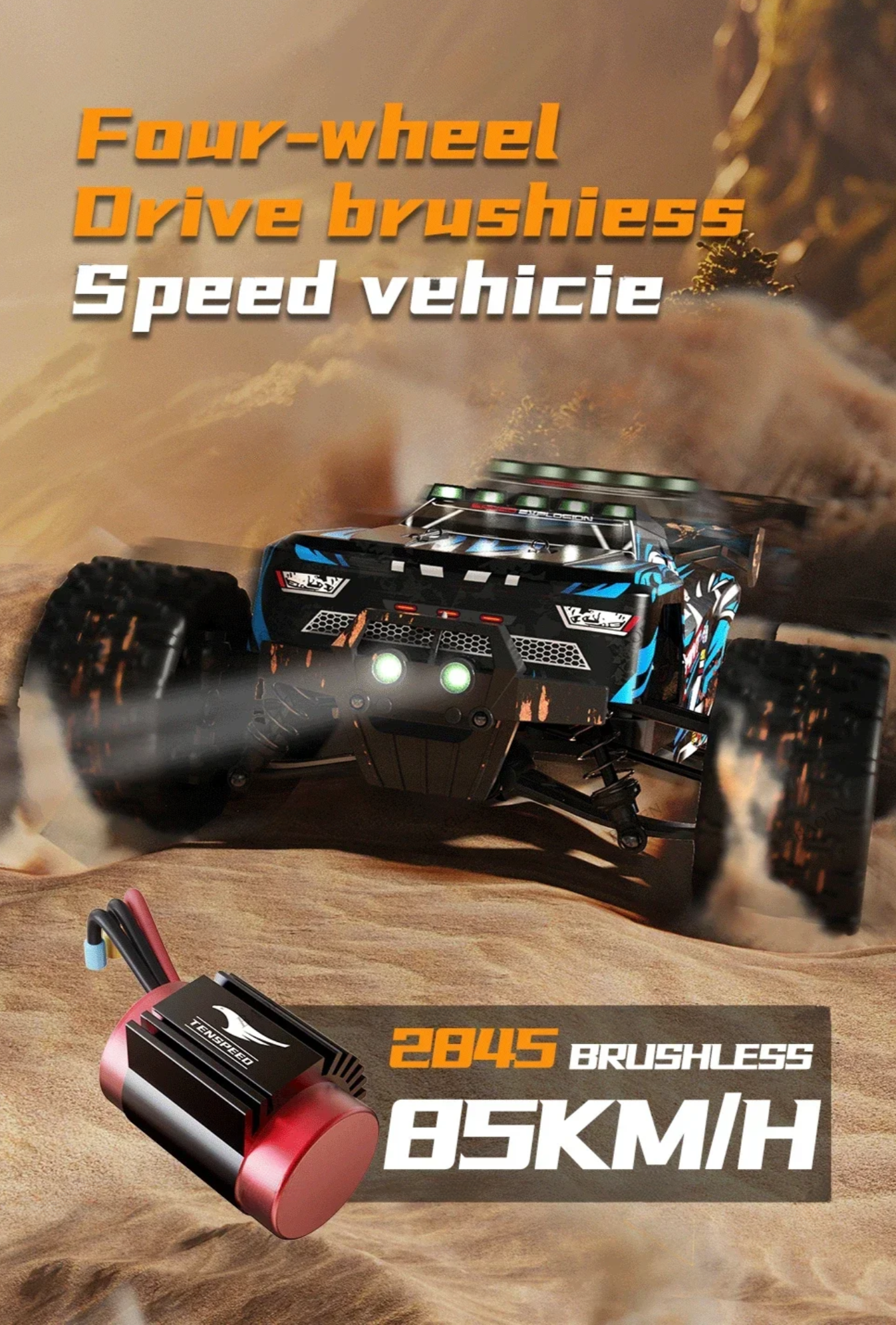 9522PRO 1:16 Off-Road RC Car 85KMH 2 Batteries