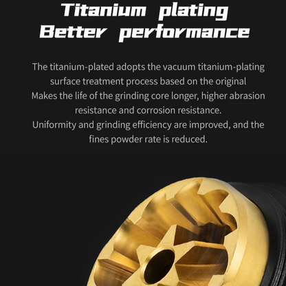 Manual Coffee Grinder with Adjustable Titanium Burr Blades