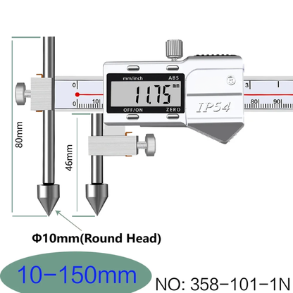 10–150mm Digital Caliper with Center Distance Measurement