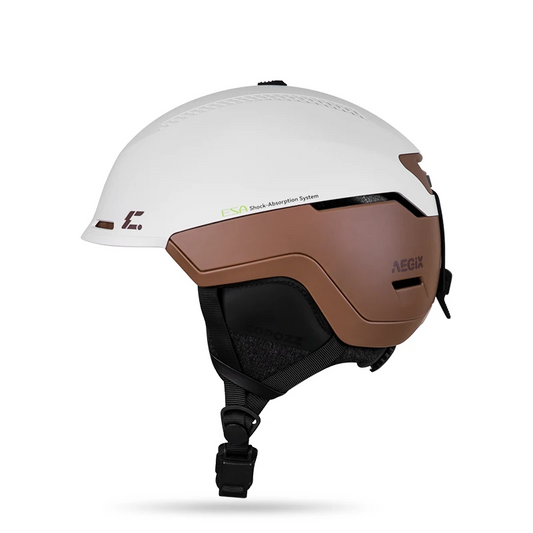 Winter Snowboard Helmet M Beige Brown Lightweight Protective