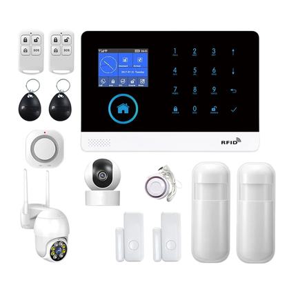 Smart Home Security Kit 2 Cameras 6 Sensors
