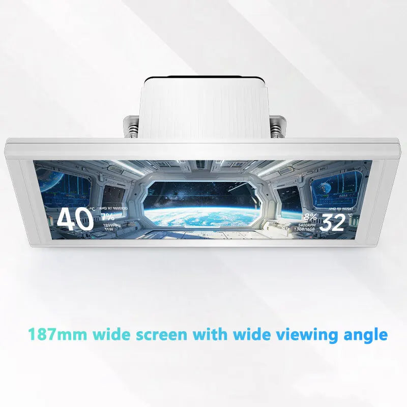 360 ARGB AIO CPU Cooler White with Custom LCD Display