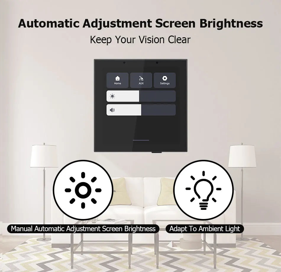 4-Inch Smart Wall Amplifier with WiFi Android 11 & Alexa