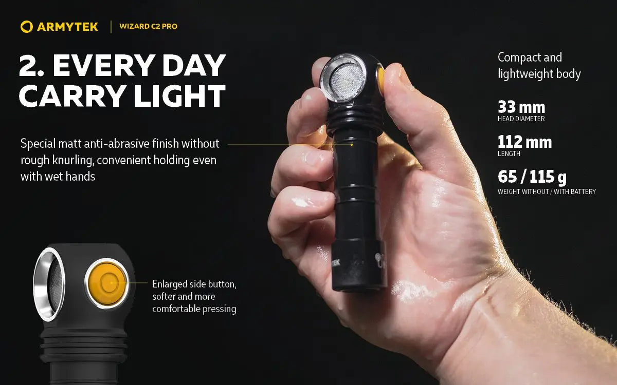 Armytek Wizard C2 Pro White Light LED Torch USB