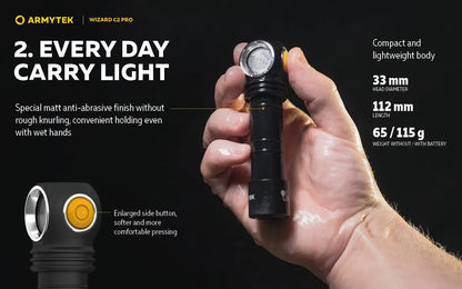 Armytek Wizard C2 Pro White Light LED Torch USB