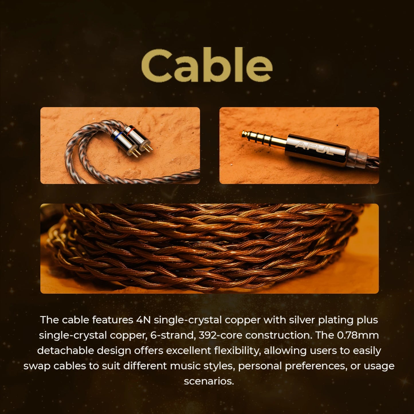 HiFi In-Ear Earphones 8 Driver Hybrid 4.4mm Wired IEM