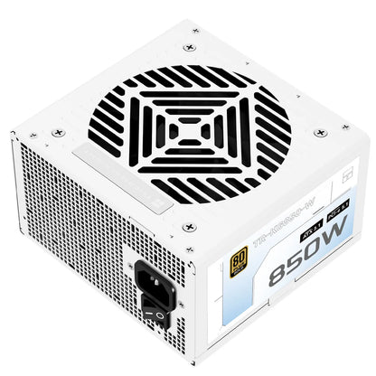 850W White Modular Gaming Power Supply with Quiet Cooling