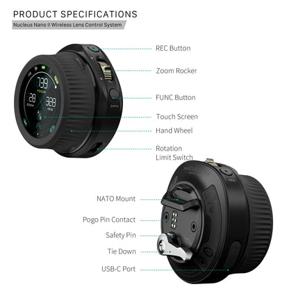 Rechargeable Wireless Lens Motor with Follow Focus