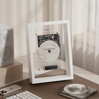 Vertical CD Player with Bluetooth 5.0 and Transparent Design