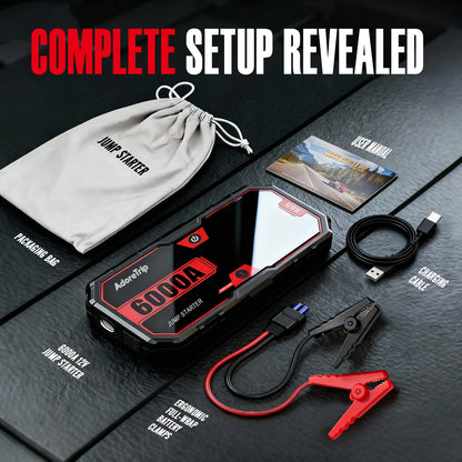 6000A 20000mAh Portable Car Jump Starter Power Bank