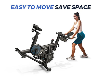 Indoor Exercise Bike with Tablet Mount & Low Noise