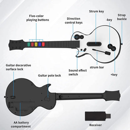 PC PS3 Wireless Guitar Controller for Music Rhythm Games