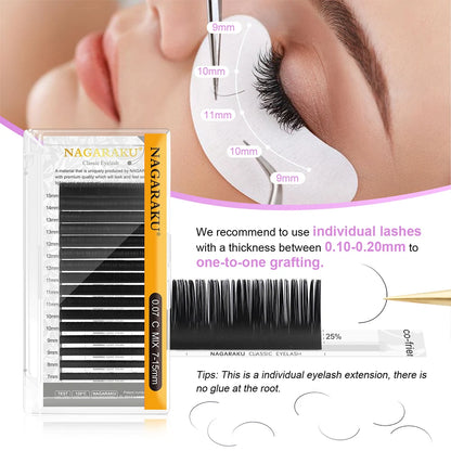 0.10mm Lightweight Mink Eyelash Extensions 50 Case Set