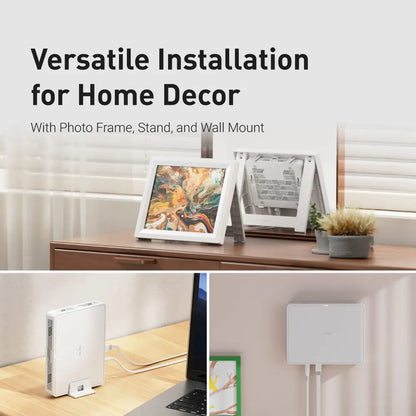 Wall-Mountable WiFi 6 Router with Photo Frame and Gigabit Ports