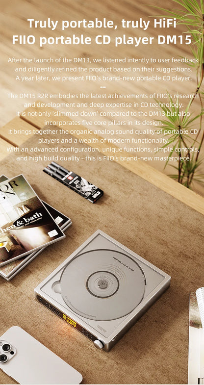 Portable Stereo CD Player with High-Power HiFi Output