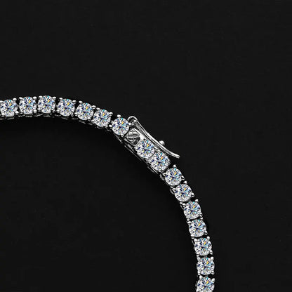 16 Inch Sterling Silver Moissanite Necklace for Women