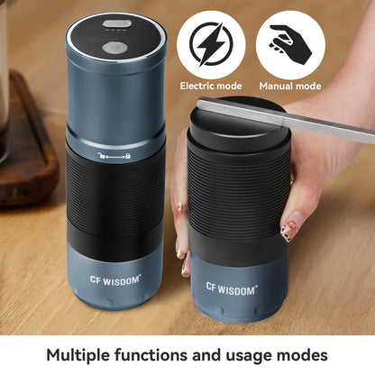 Portable Coffee Grinder with Built In Bean Container