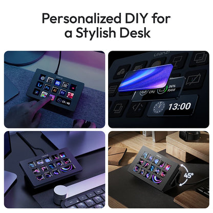 13-Key LCD Smart Stream Controller for Video Editing Gaming Office