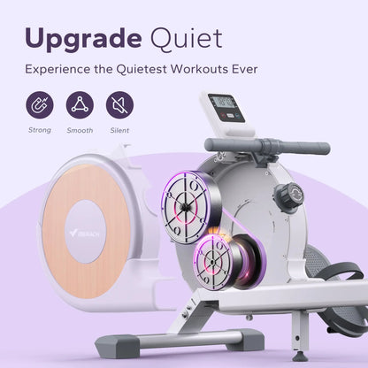 Magnetic Rowing Machine 16-Level Quiet Resistance Dual Rail