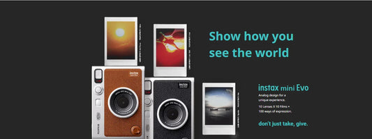 FUJIFILM INSTAX Instant Camera with 60 Film Pack Retro Design