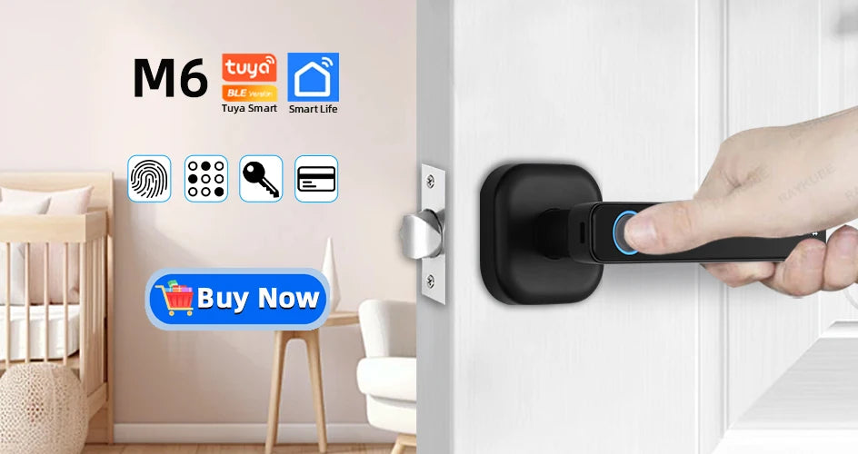 Smart Fingerprint Door Lock with Keypad and App Control