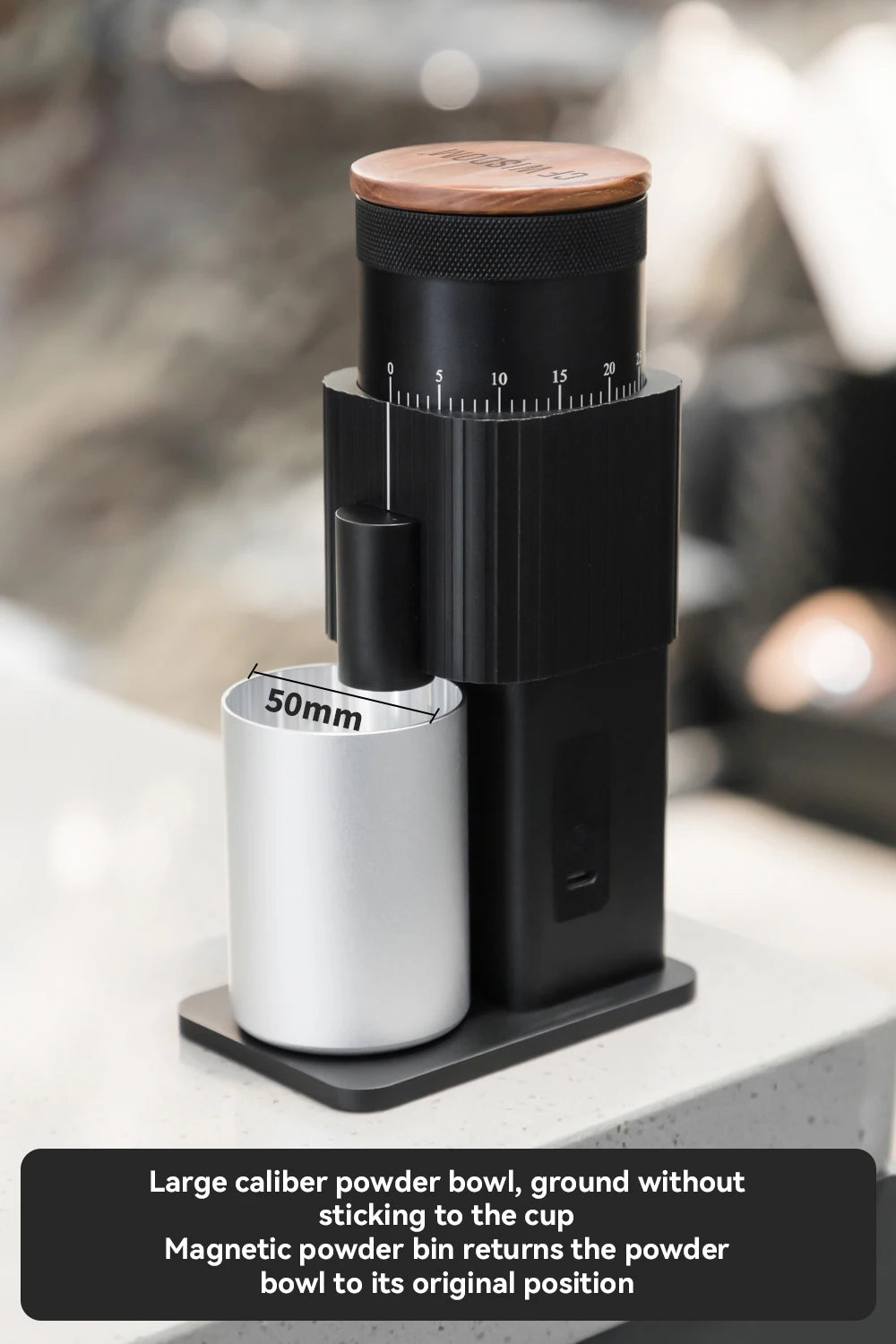 Rechargeable Portable Coffee Grinder with Adjustable Settings