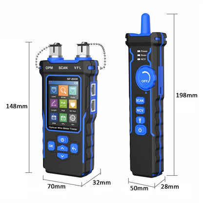 LCD Network Cable Tester with Wiremap PoE and Length Meter