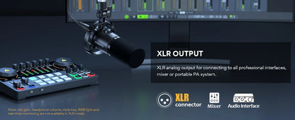 Dual Output Dynamic Microphone with Studio Controls Black