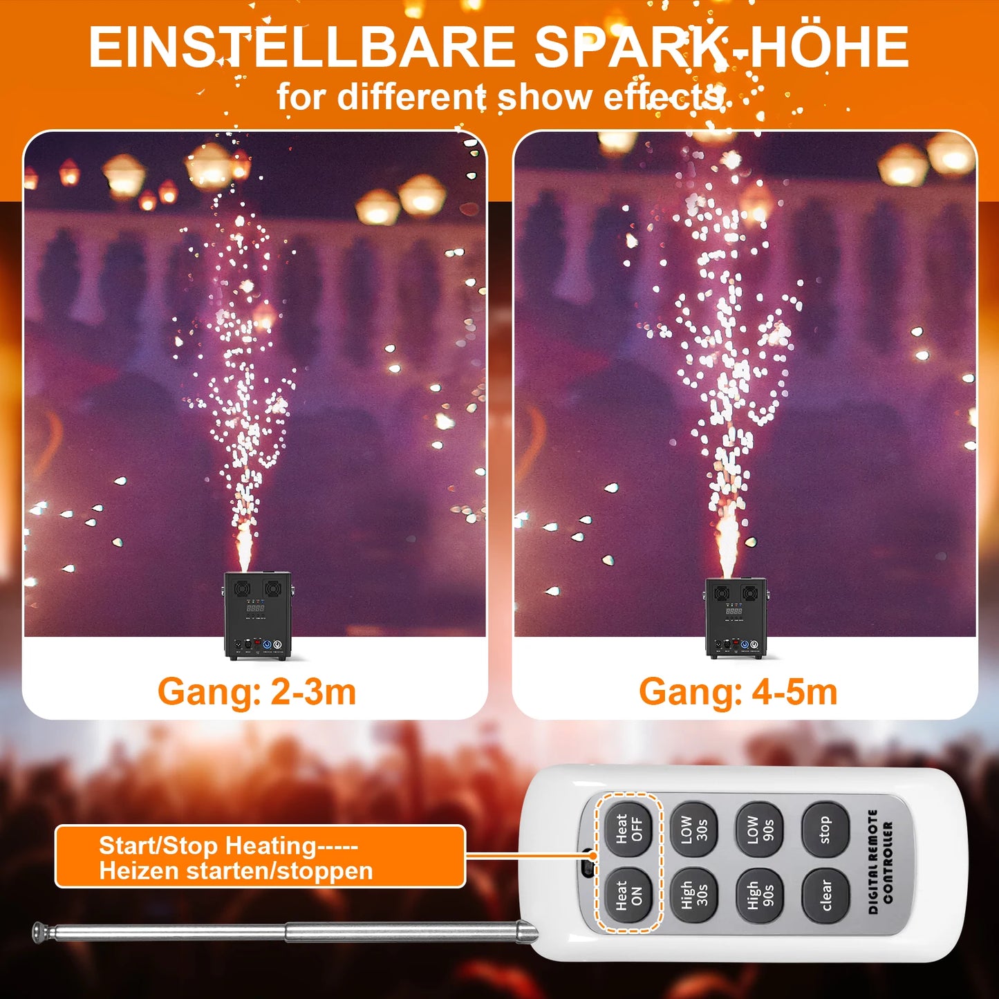 Wireless Cold Spark Firework Machine 700W Party Stage Effect