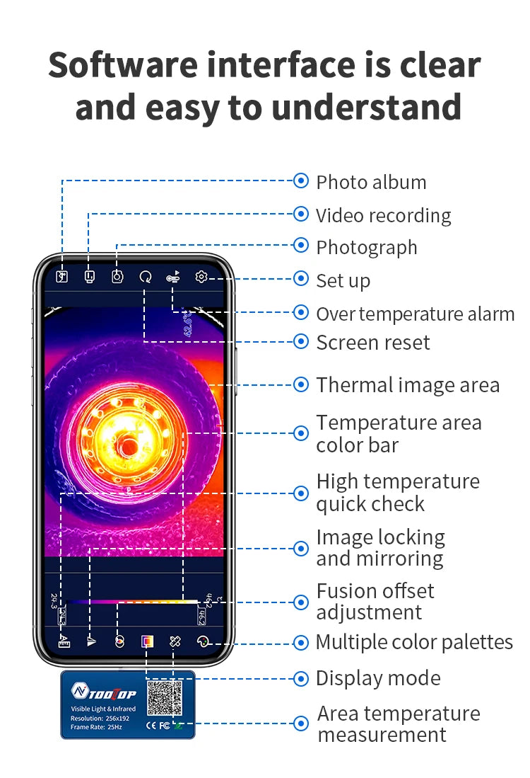 Portable Thermal Imaging Camera 256×192 Android