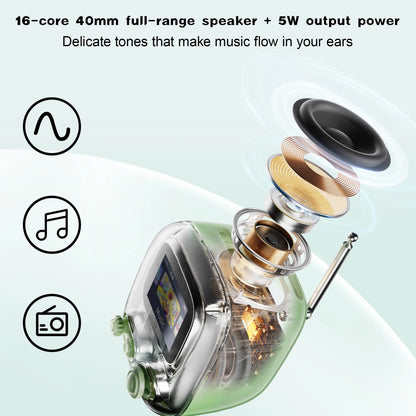 Portable Subwoofer Speaker with Pixel Display and White Noise