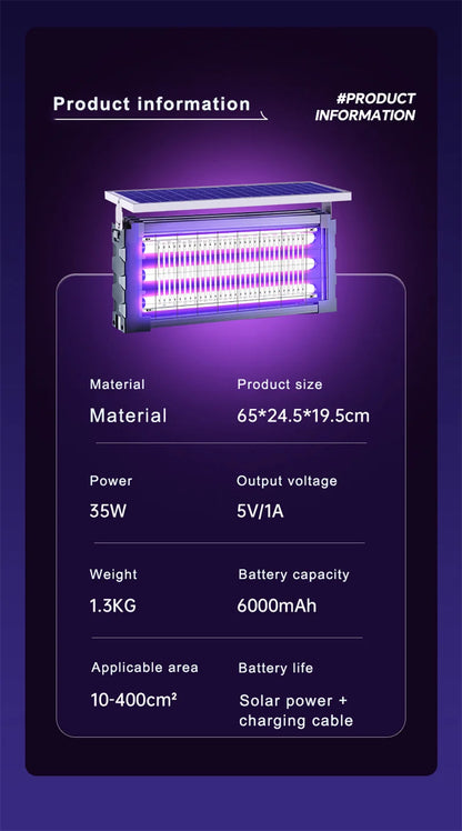 35W Solar LED Mosquito Killer Lamp for Outdoor Garden