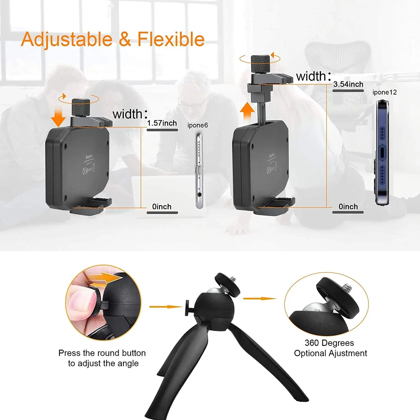 USB-C Wireless Handheld Condenser Microphone 6 Channels