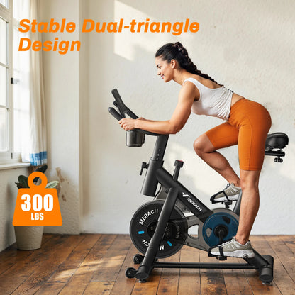 Indoor Exercise Bike with Tablet Mount & Low Noise