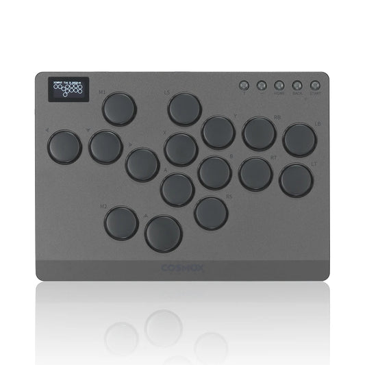 Compact Hitbox Style Arcade Controller in Dark Grey Finish