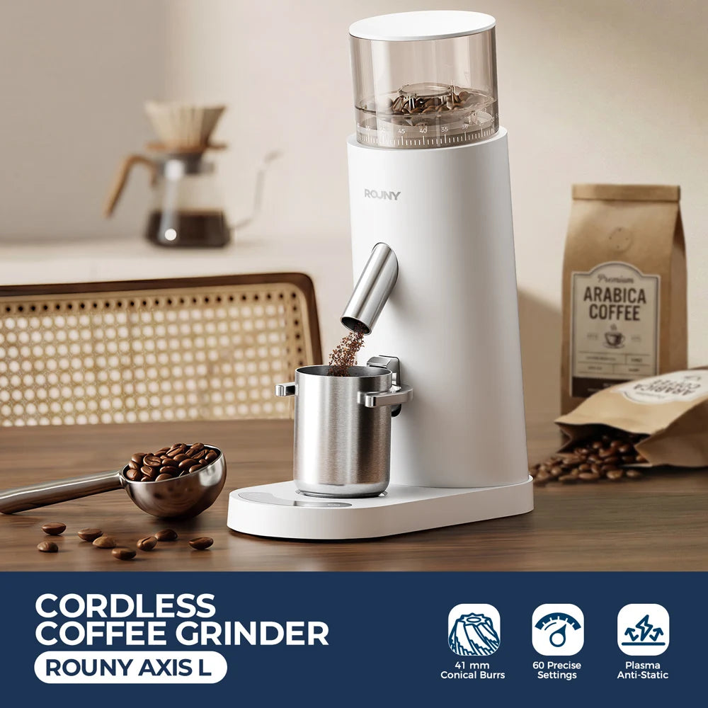 USB-C Rechargeable Coffee Grinder 60 Settings Stainless Steel Burr
