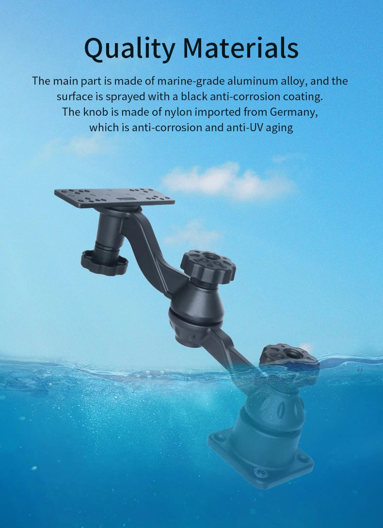 Heavy Duty 12 Adjustable Fish Finder Mount Arm