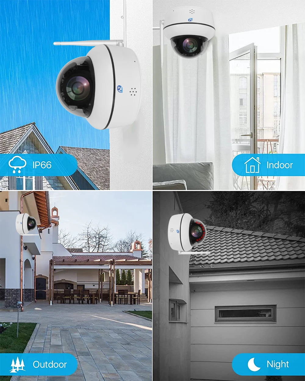 5MP Dome Camera Smart Home Tracking with 128GB Memory
