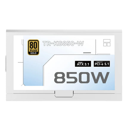 850W White Modular Gaming Power Supply with Quiet Cooling