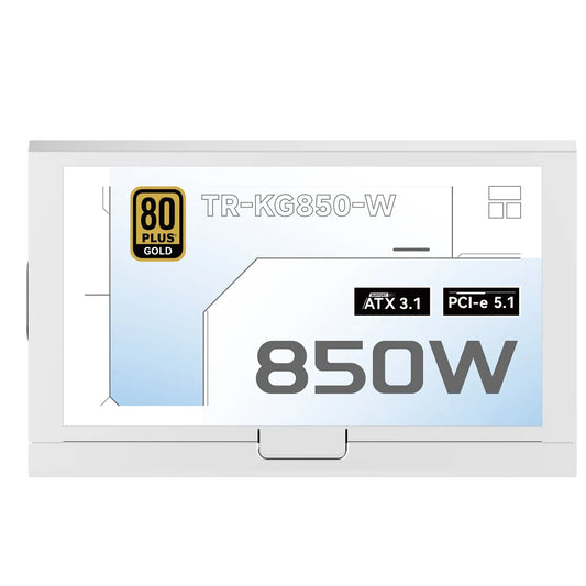 850W White Modular Gaming Power Supply with Quiet Cooling