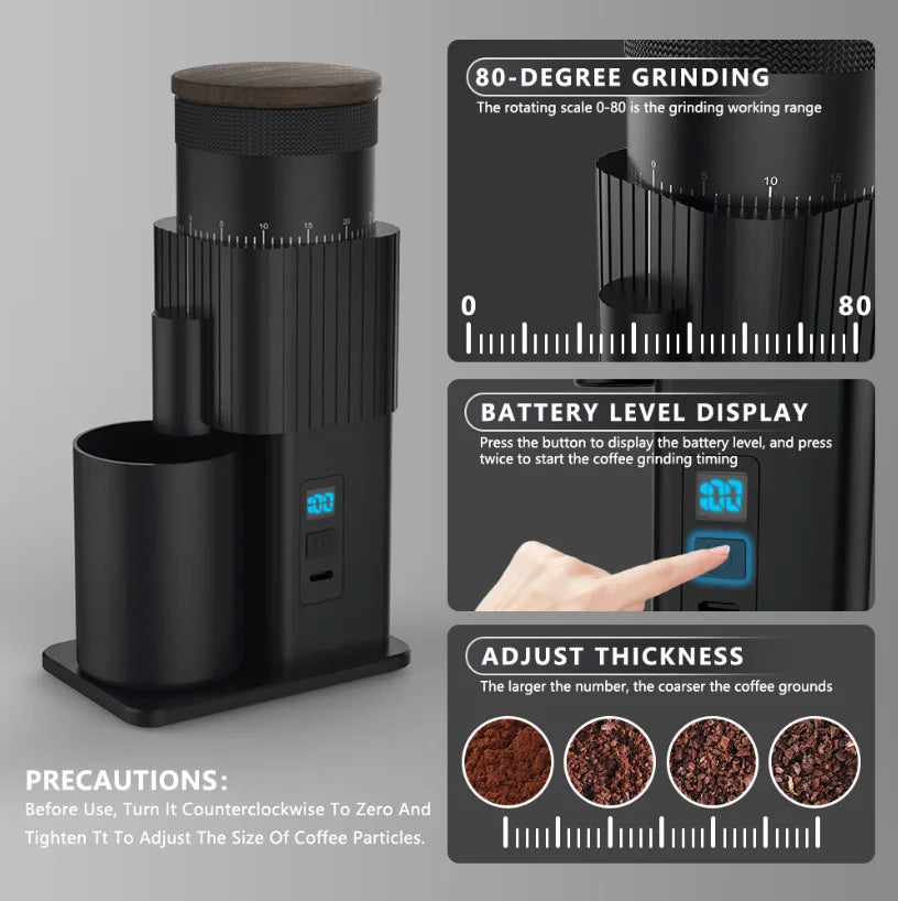 Adjustable Electric Coffee Grinder for Home or Office Use