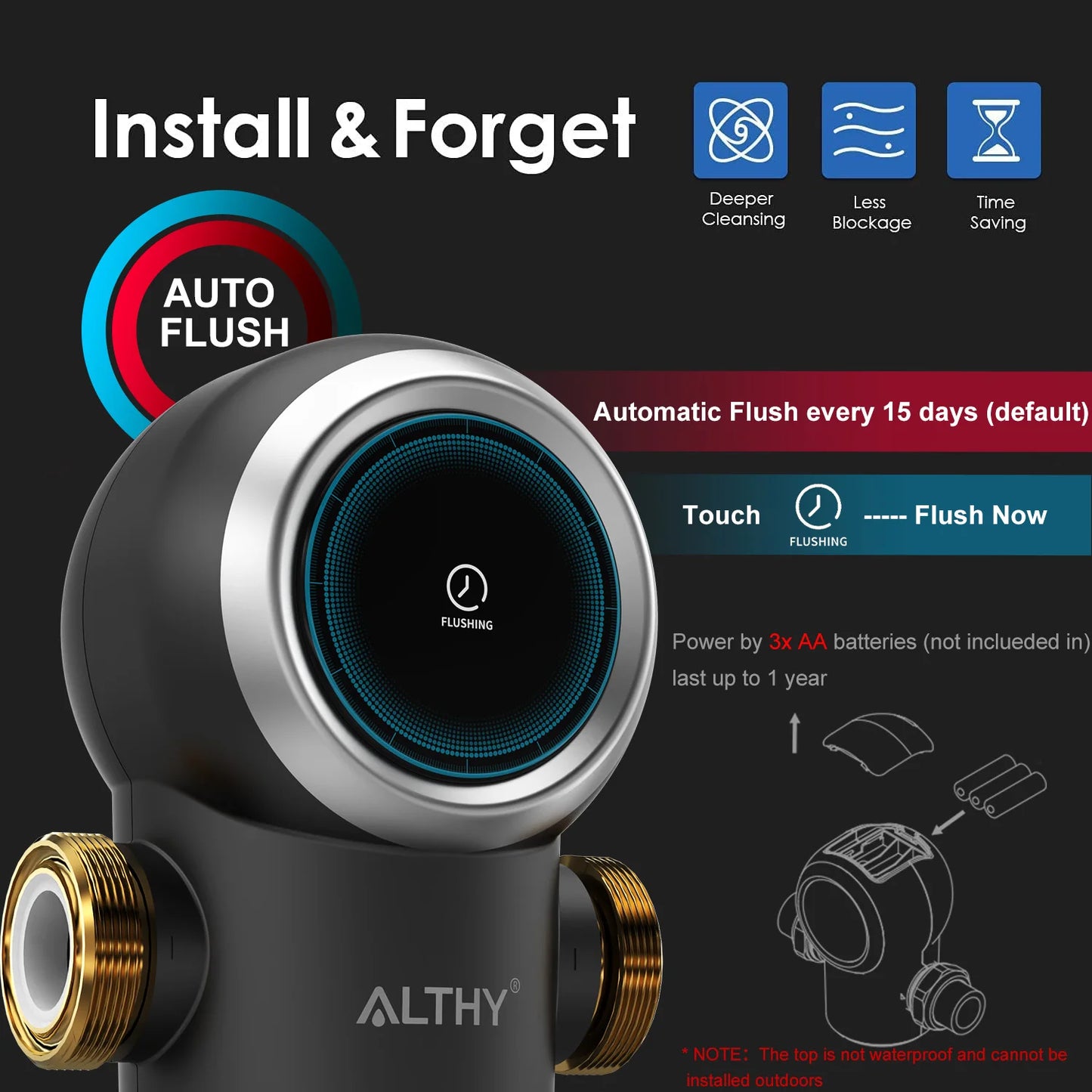 Automatic Rotary Backwash Whole House Sediment Water Filter