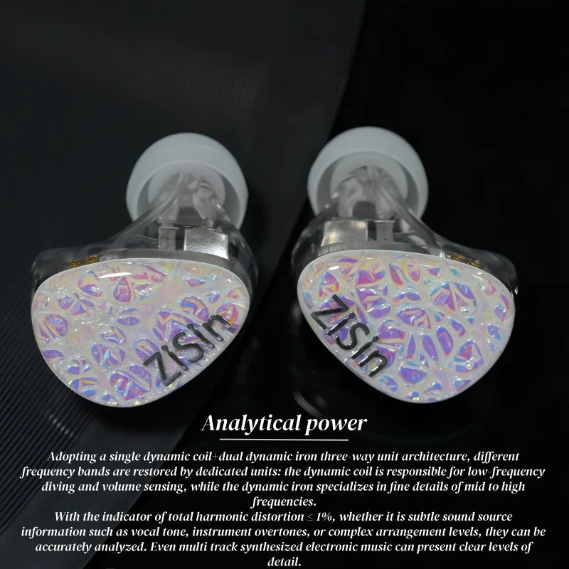 High Fidelity Silver OCC IEM Cable with Noise Control
