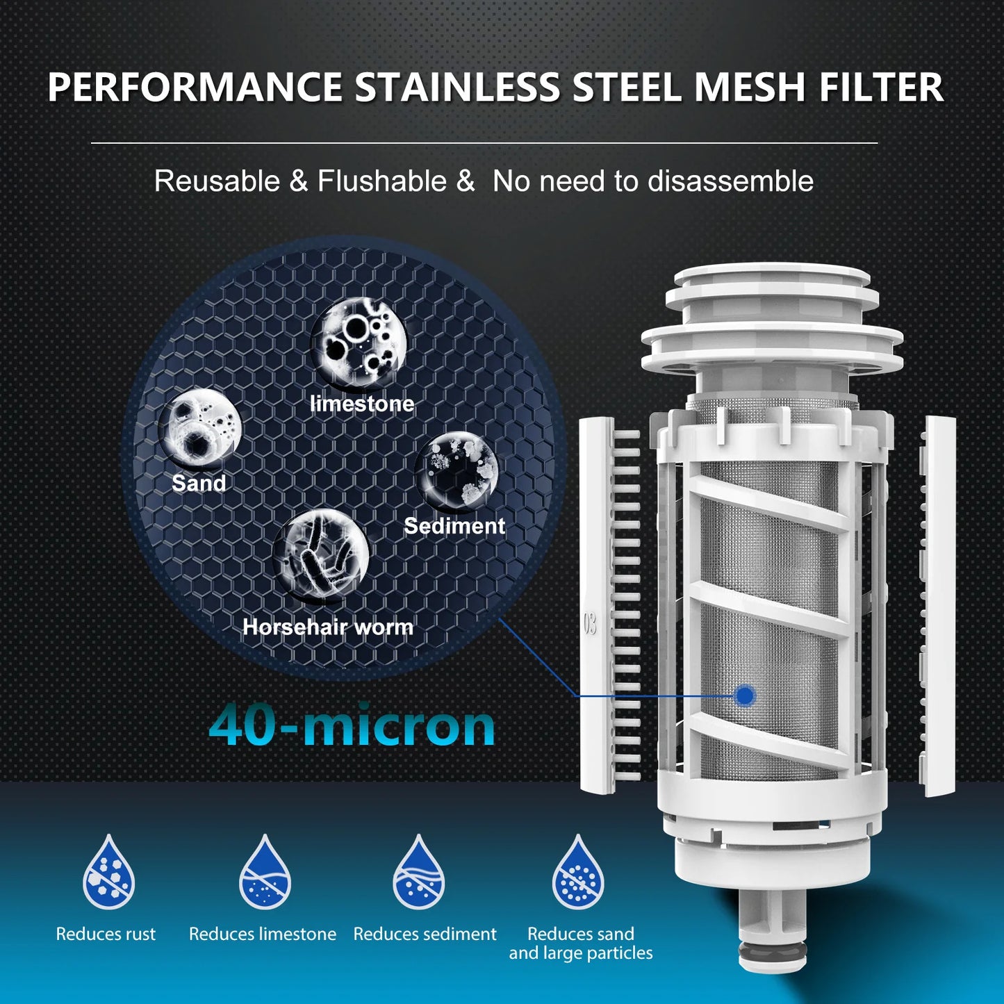 Automatic Rotary Backwash Whole House Sediment Water Filter