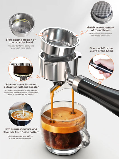 20Bar Semi-Automatic Espresso Machine Adjustable Temperature